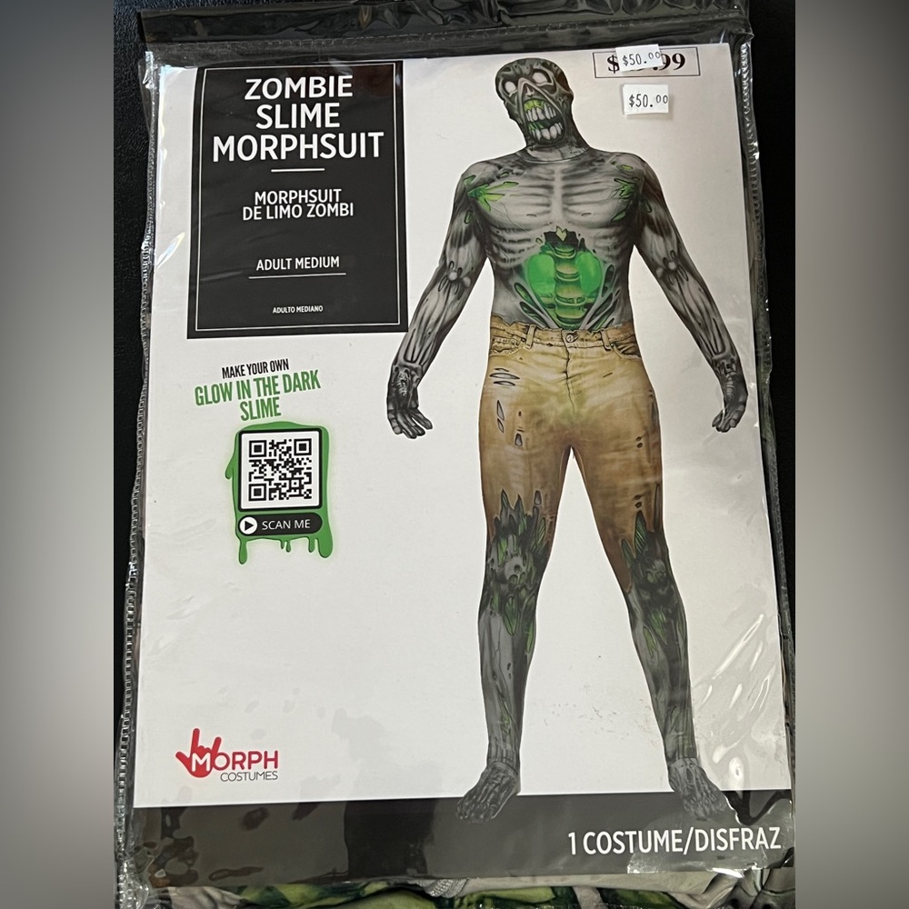 Zombie Slime Morphsuit Costume Size Adult Medium (38-40) New